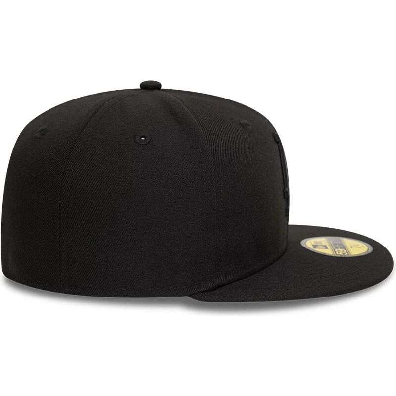 new-era-flat-brim-black-logo-59fifty-league-essential-los-angeles-dodgers-mlb-black-fitted-cap new-era-flat-brim-black-logo-59fifty-league-essential-los-angeles-dodgers-mlb-black-fitted-cap