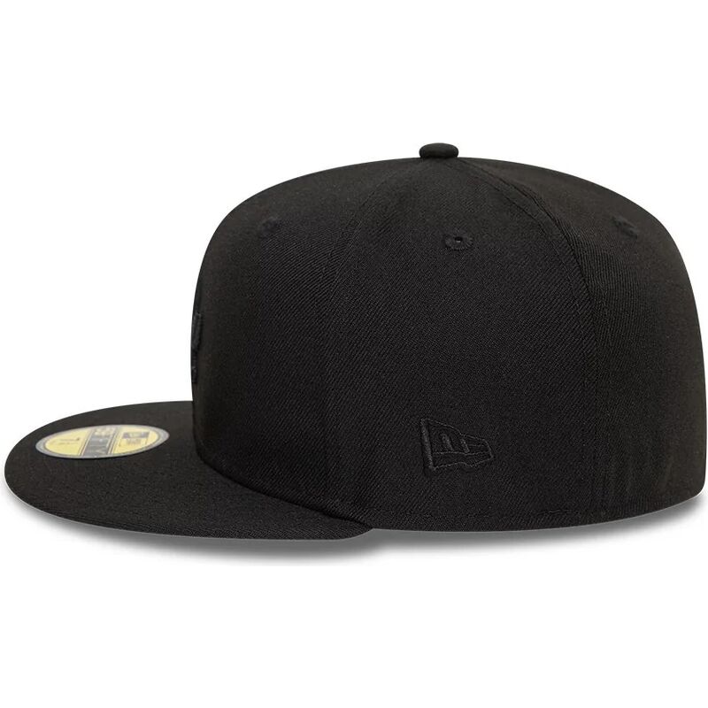 new-era-flat-brim-black-logo-59fifty-league-essential-los-angeles-dodgers-mlb-black-fitted-cap new-era-flat-brim-black-logo-59fifty-league-essential-los-angeles-dodgers-mlb-black-fitted-cap