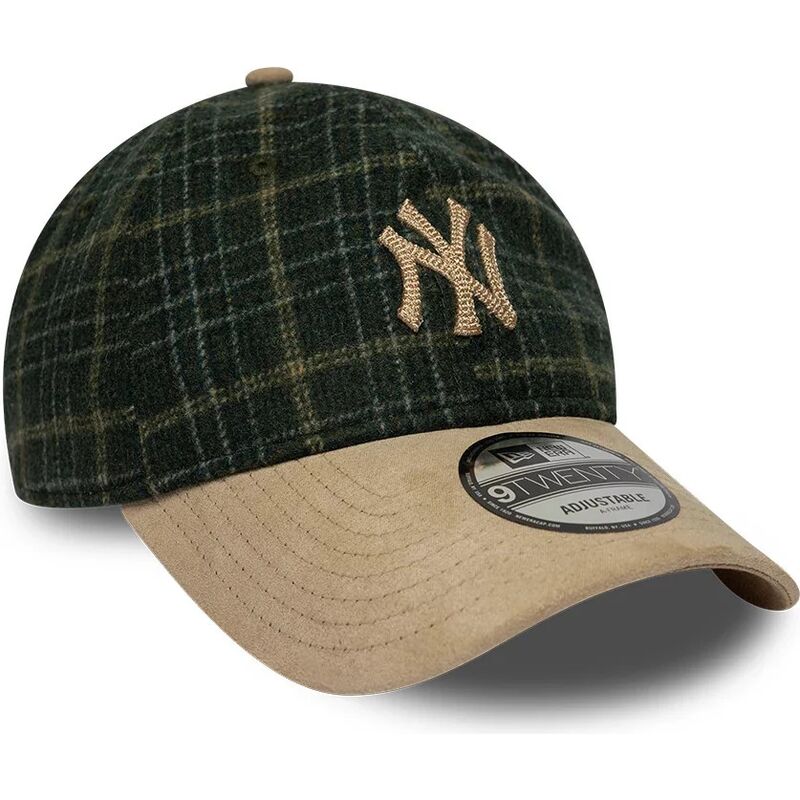 new-era-curved-brim-9twenty-mix-check-new-york-yankees-mlb-green-and-beige-adjustable-cap new-era-curved-brim-9twenty-mix-check-new-york-yankees-mlb-green-and-beige-adjustable-cap