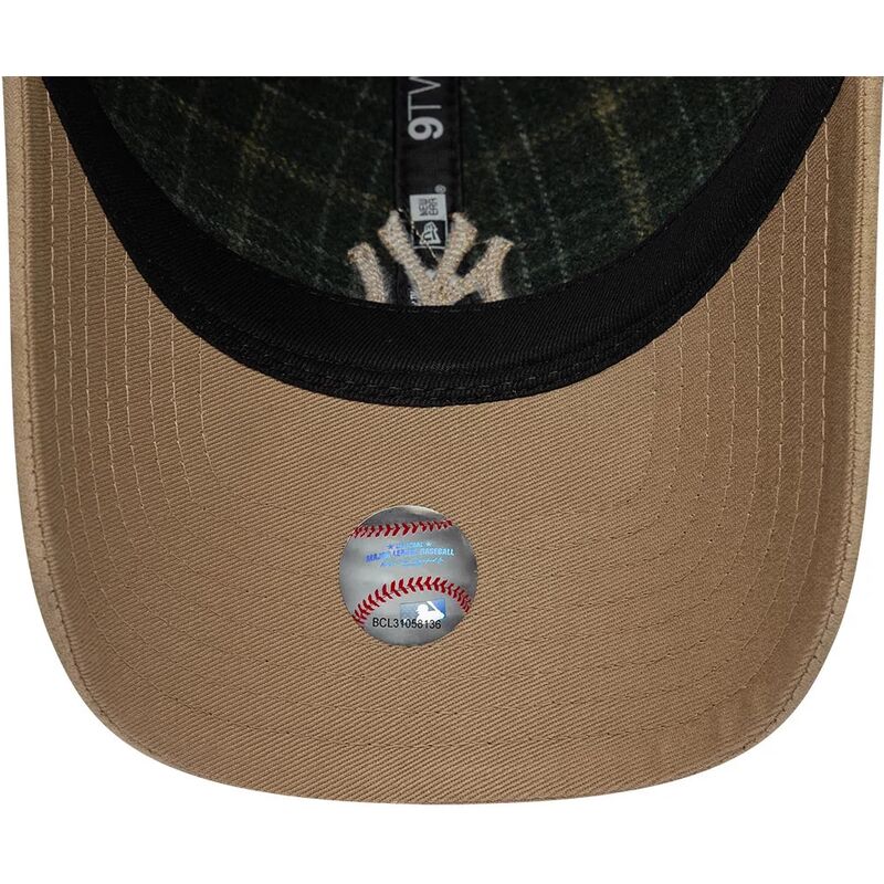 new-era-curved-brim-9twenty-mix-check-new-york-yankees-mlb-green-and-beige-adjustable-cap new-era-curved-brim-9twenty-mix-check-new-york-yankees-mlb-green-and-beige-adjustable-cap