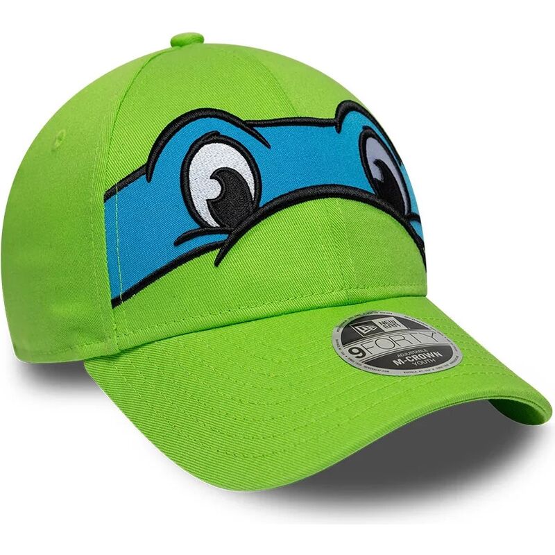 new-era-curved-brim-youth-leonardo-9forty-m-crown-face-teenage-mutant-ninja-turtles-green-snapback-cap