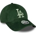 new-era-curved-brim-women-green-logo-9forty-m-crown-chunky-cord-los-angeles-dodgers-mlb-green-snapback-cap
