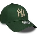 new-era-curved-brim-women-9forty-metallic-new-york-yankees-mlb-green-adjustable-cap