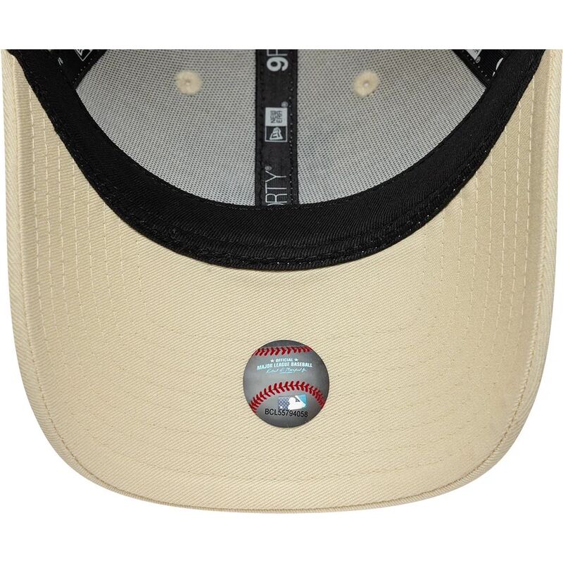 new-era-curved-brim-women-black-logo-9forty-infill-los-angeles-dodgers-mlb-beige-adjustable-cap