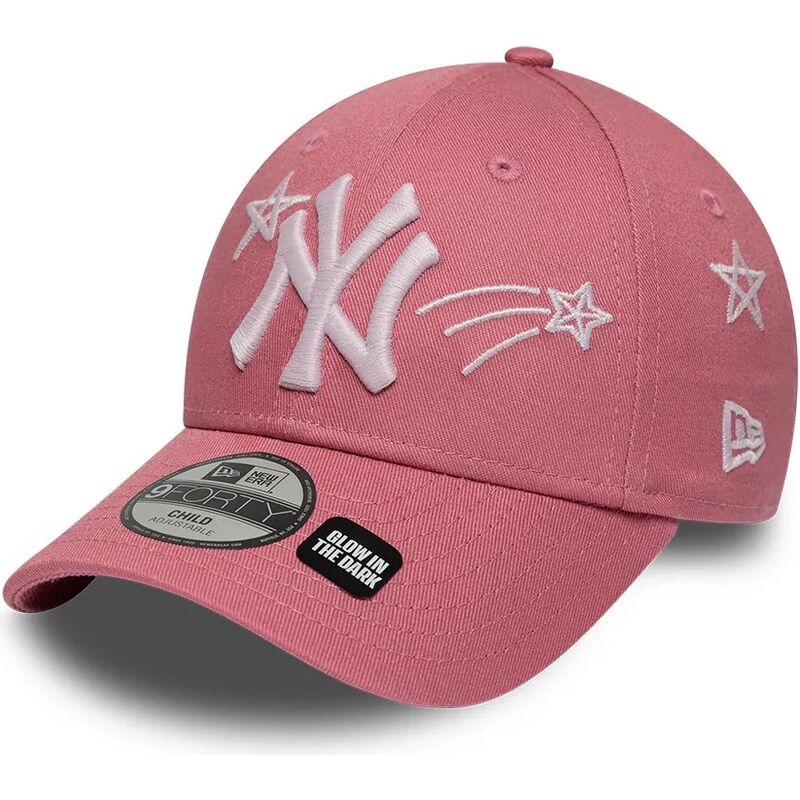 new-era-curved-brim-youth-9forty-space-new-york-yankees-mlb-pink-adjustable-cap