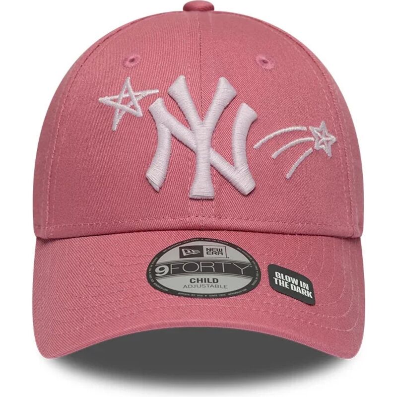 new-era-curved-brim-youth-9forty-space-new-york-yankees-mlb-pink-adjustable-cap