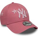 new-era-curved-brim-youth-9forty-space-new-york-yankees-mlb-pink-adjustable-cap