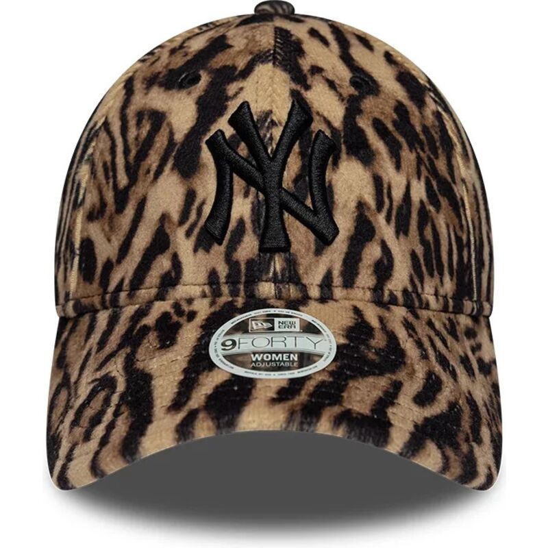 new-era-curved-brim-women-9forty-ocelot-print-new-york-yankees-mlb-leopard-adjustable-cap