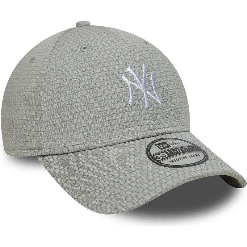 new-era-curved-brim-white-logo-39thirty-stretch-mesh-new-york-yankees-mlb-grey-fitted-cap