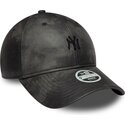 new-era-curved-brim-women-black-logo-9twenty-washed-pu-new-york-yankees-mlb-black-adjustable-cap