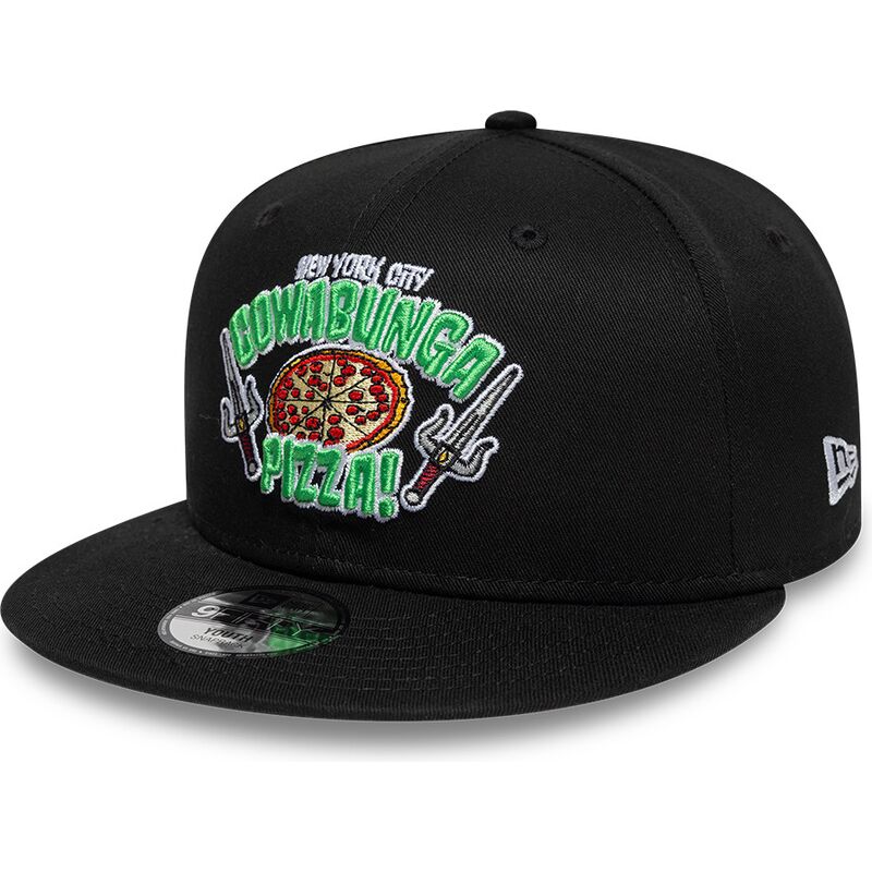 new-era-flat-brim-youth-9fifty-cowabunga-pizza-teenage-mutant-ninja-turtles-black-snapback-cap new-era-flat-brim-youth-9fifty-cowabunga-pizza-teenage-mutant-ninja-turtles-black-snapback-cap