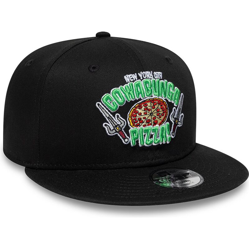 new-era-flat-brim-youth-9fifty-cowabunga-pizza-teenage-mutant-ninja-turtles-black-snapback-cap new-era-flat-brim-youth-9fifty-cowabunga-pizza-teenage-mutant-ninja-turtles-black-snapback-cap