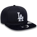 new-era-flat-brim-9fifty-cord-visor-los-angeles-dodgers-mlb-navy-blue-snapback-cap