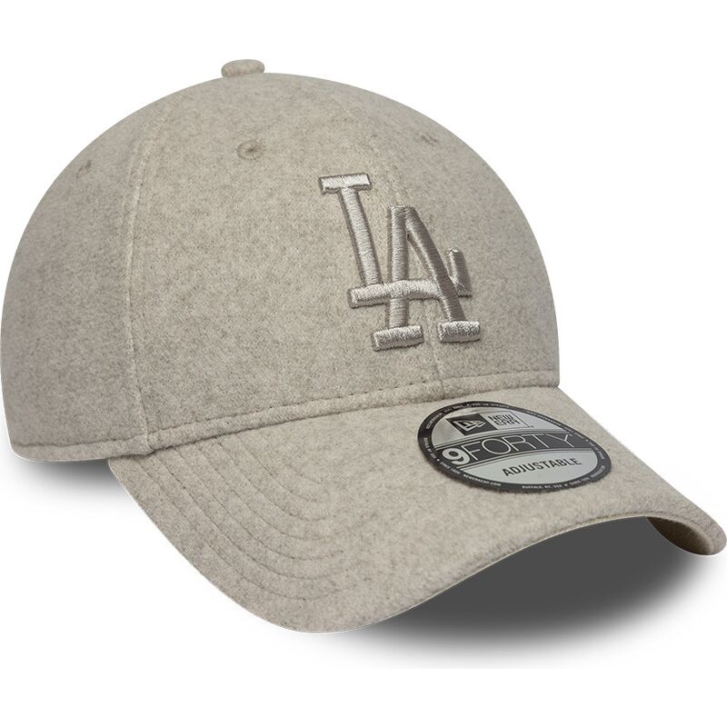 new-era-curved-brim-9forty-winter-los-angeles-dodgers-mlb-beige-snapback-cap-with-beige-logo