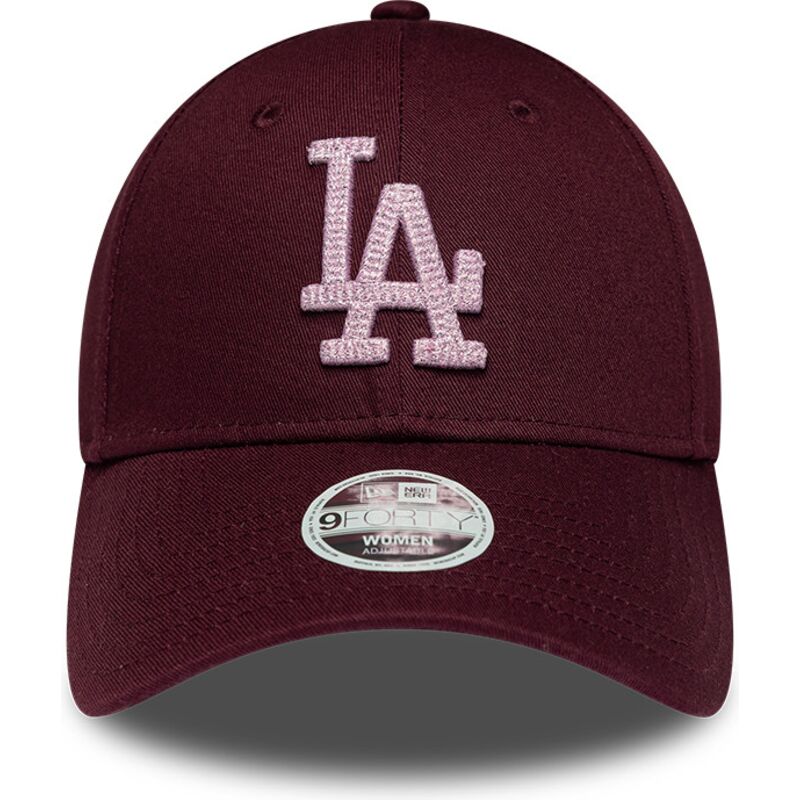 new-era-curved-brim-women-pink-logo-9forty-metallic-los-angeles-dodgers-mlb-maroon-adjustable-cap new-era-curved-brim-women-pink-logo-9forty-metallic-los-angeles-dodgers-mlb-maroon-adjustable-cap