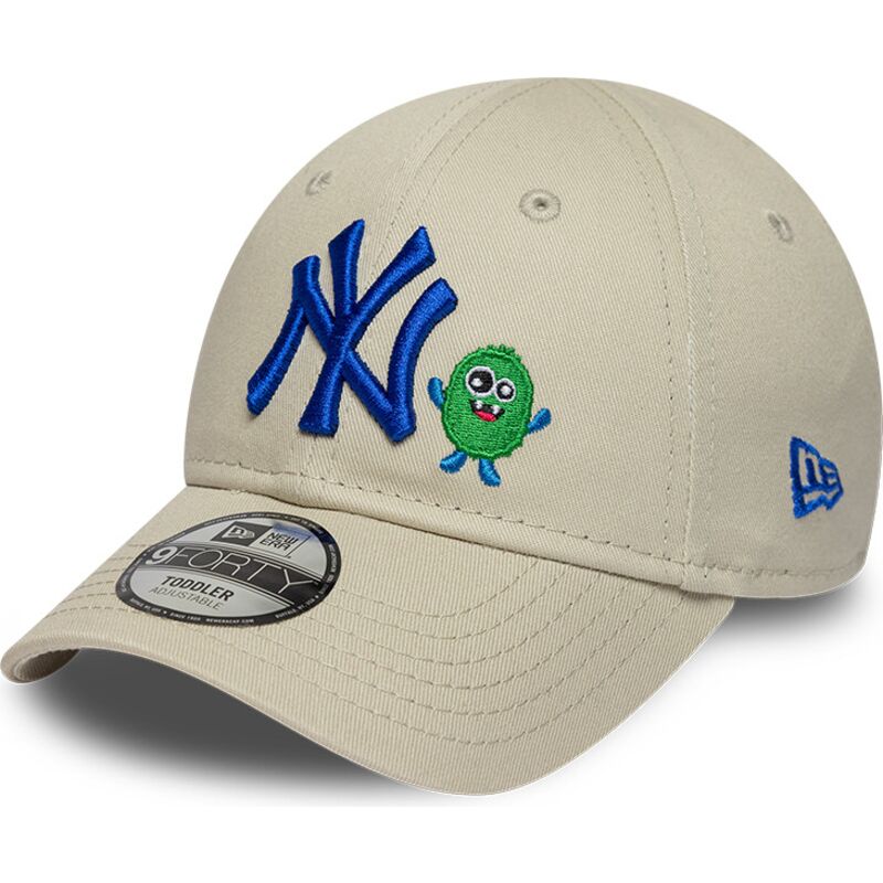 new-era-curved-brim-blue-logo-9forty-monster-icon-new-york-yankees-mlb-beige-adjustable-cap