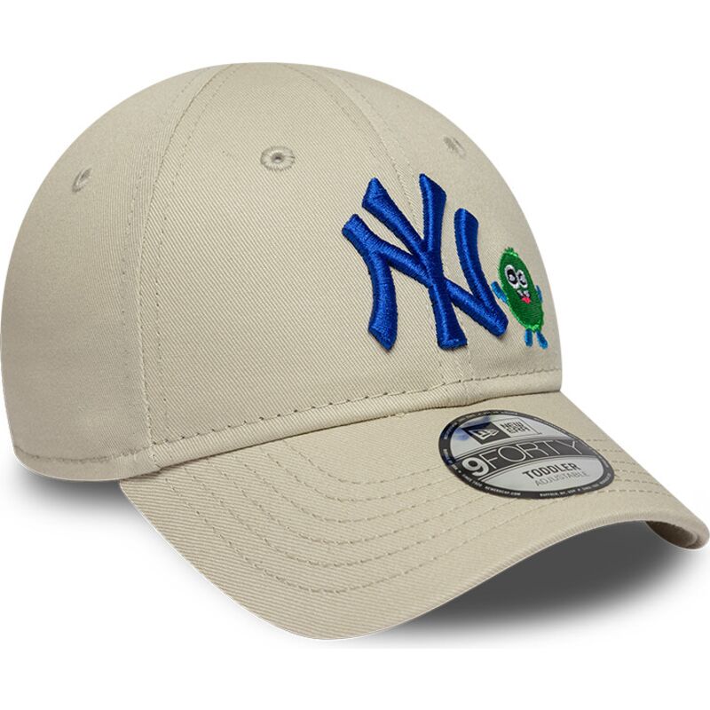 new-era-curved-brim-blue-logo-9forty-monster-icon-new-york-yankees-mlb-beige-adjustable-cap