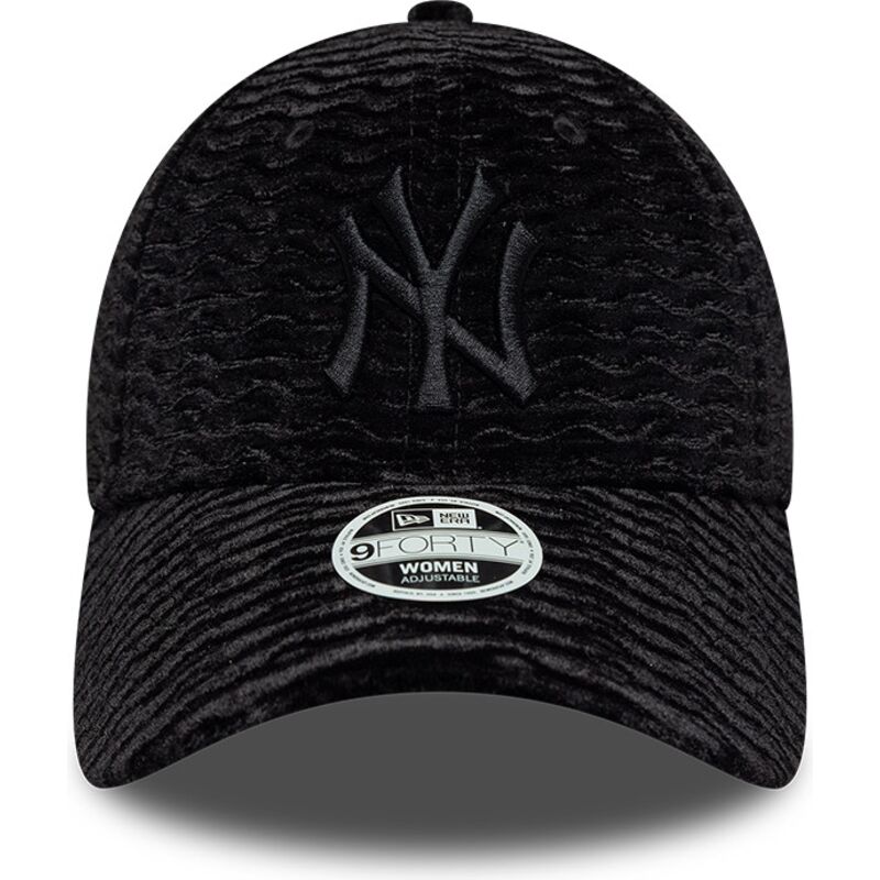 new-era-curved-brim-women-black-logo-9forty-velour-new-york-yankees-mlb-black-adjustable-cap