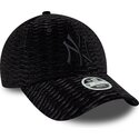new-era-curved-brim-women-black-logo-9forty-velour-new-york-yankees-mlb-black-adjustable-cap