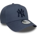 new-era-curved-brim-navy-blue-logo-e-frame-league-essential-new-york-yankees-mlb-blue-snapback-cap