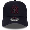 new-era-curved-brim-red-logo-e-frame-team-outline-new-york-yankees-mlb-navy-blue-snapback-cap