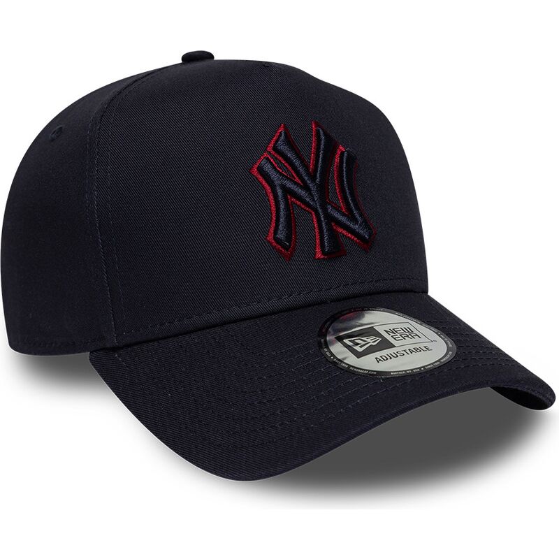 new-era-curved-brim-red-logo-e-frame-team-outline-new-york-yankees-mlb-navy-blue-snapback-cap new-era-curved-brim-red-logo-e-frame-team-outline-new-york-yankees-mlb-navy-blue-snapback-cap
