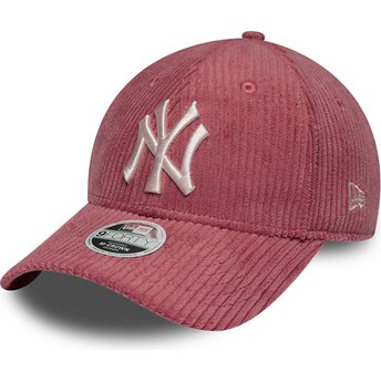 New Era Curved Brim Women 9FORTY M-Crown Chunky Cord New York Yankees MLB Pink Adjustable Cap