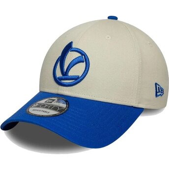New Era Curved Brim 9FORTY Contrast Visor Vespa Piaggio Beige and Blue Adjustable Cap