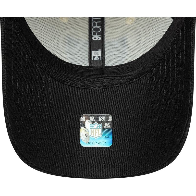 new-era-curved-brim-9forty-colour-block-las-vegas-raiders-nfl-beige-and-black-adjustable-cap