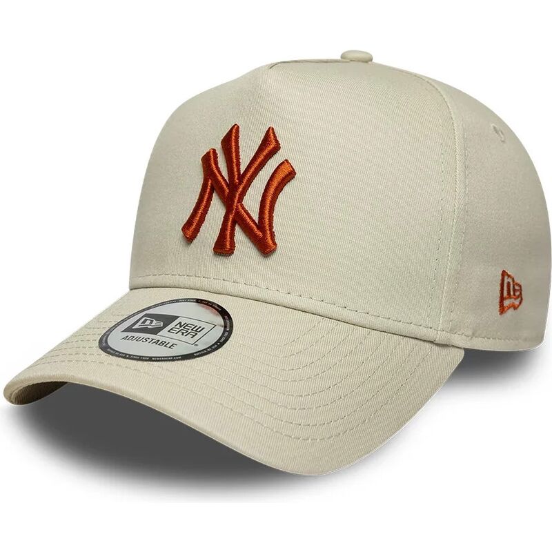 new-era-curved-brim-brown-logo-e-frame-league-essential-new-york-yankees-mlb-beige-snapback-cap new-era-curved-brim-brown-logo-e-frame-league-essential-new-york-yankees-mlb-beige-snapback-cap