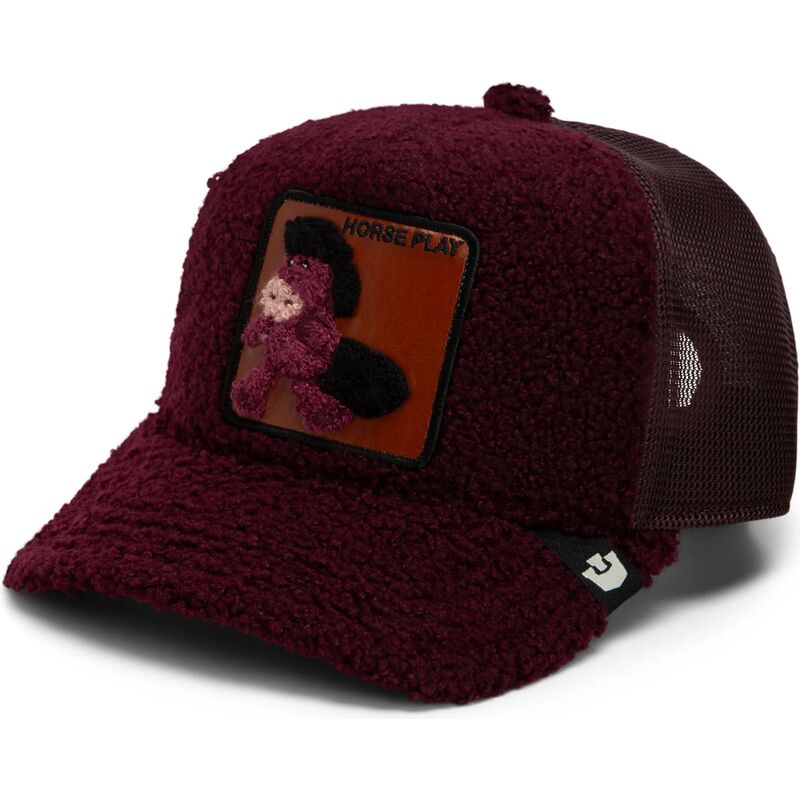 goorin-bros-horse-horsey-double-stuffed-horse-play-the-farm-maroon-trucker-hat goorin-bros-horse-horsey-double-stuffed-horse-play-the-farm-maroon-trucker-hat