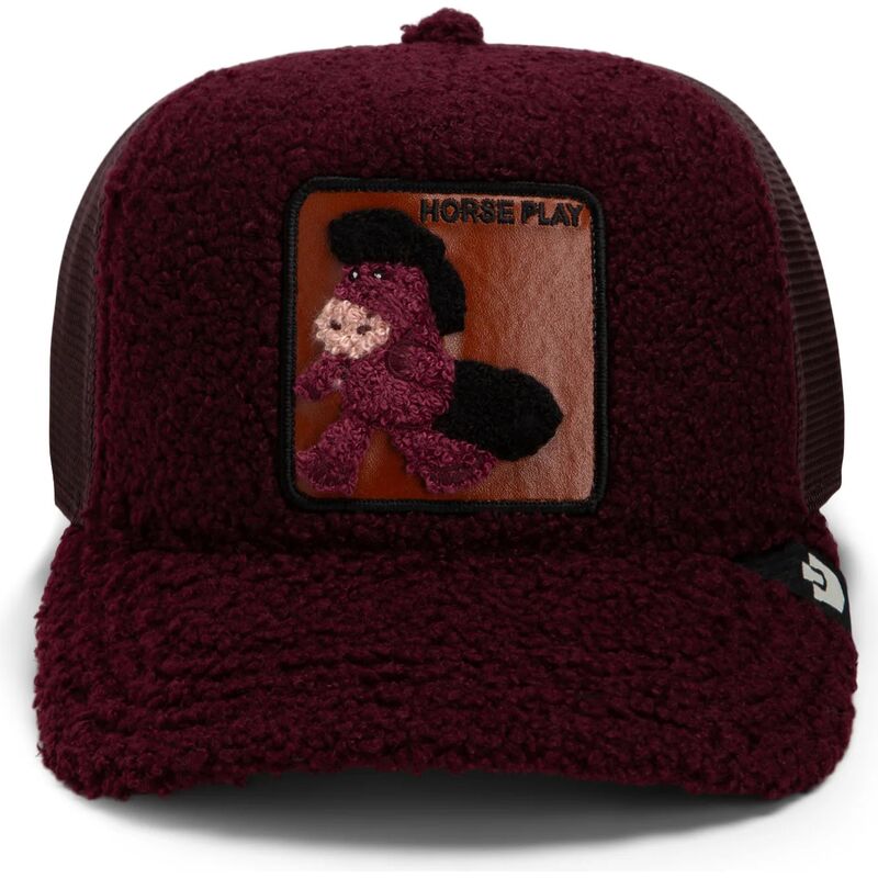 goorin-bros-horse-horsey-double-stuffed-horse-play-the-farm-maroon-trucker-hat goorin-bros-horse-horsey-double-stuffed-horse-play-the-farm-maroon-trucker-hat