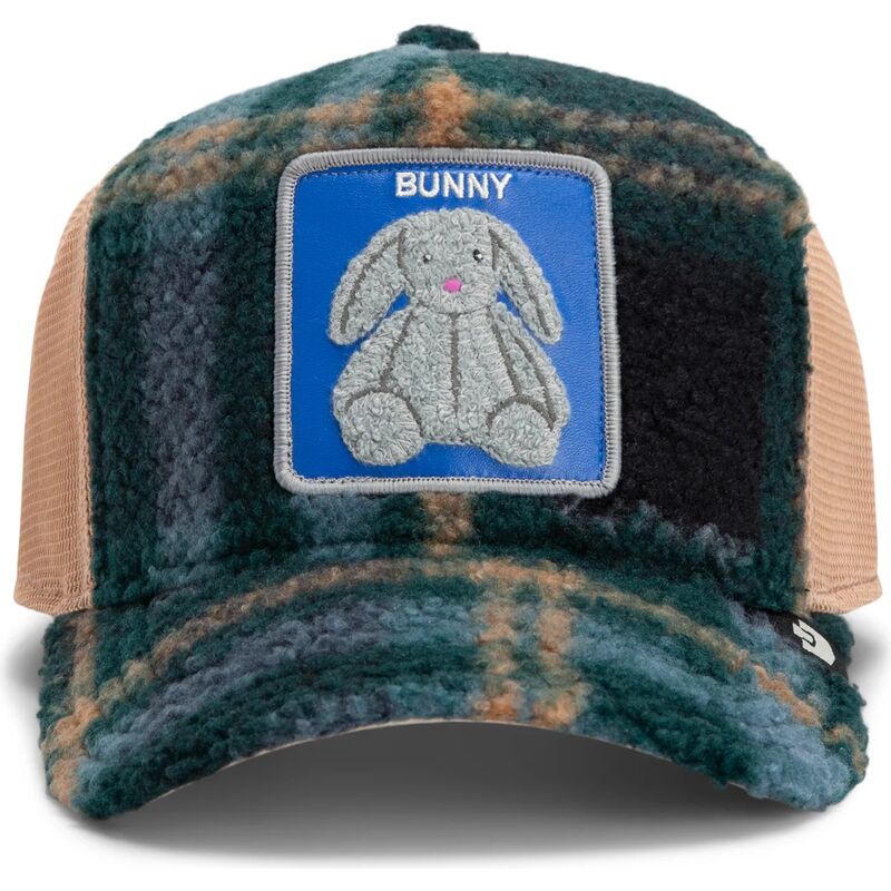 goorin-bros-stuffed-rabbit-bunny-double-stuffed-the-farm-green-and-beige-trucker-hat