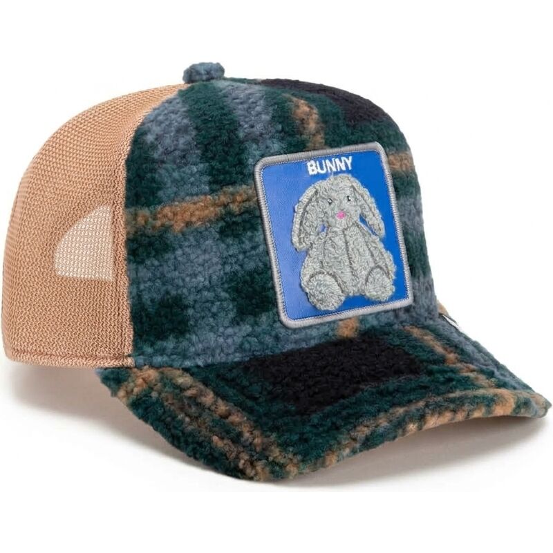goorin-bros-stuffed-rabbit-bunny-double-stuffed-the-farm-green-and-beige-trucker-hat