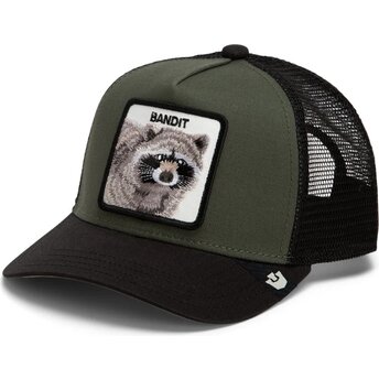 Goorin Bros. Youth Raccoon Bandit Original Recipe The Farm Green and Black Trucker Hat