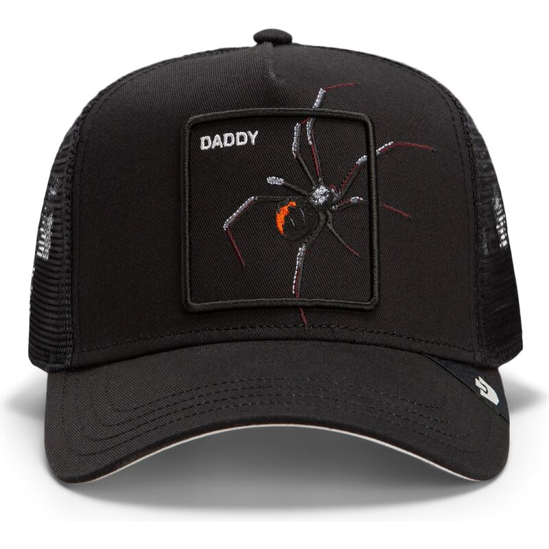 goorin-bros-over-the-line-spider-out-of-bounds-daddy-the-farm-black-trucker-hat goorin-bros-over-the-line-spider-out-of-bounds-daddy-the-farm-black-trucker-hat