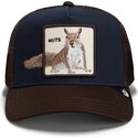 goorin-bros-over-the-line-squirrel-out-of-bounds-nuts-the-farm-brown-and-navy-blue-trucker-hat