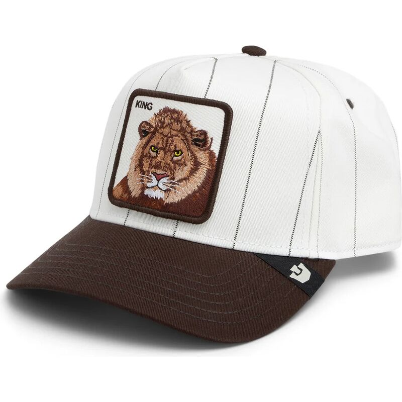 goorin-bros-curved-brim-lion-pinstripe-lion-king-playmakers-the-farm-grey-and-brown-snapback-cap