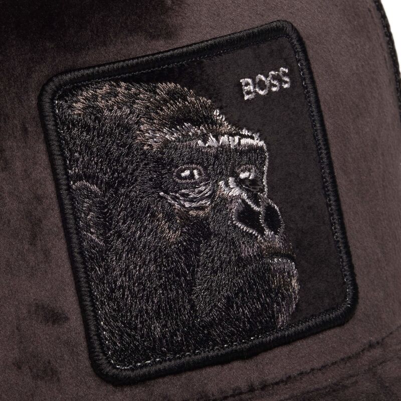 goorin-bros-gorilla-velour-boss-the-farm-black-trucker-hat goorin-bros-gorilla-velour-boss-the-farm-black-trucker-hat
