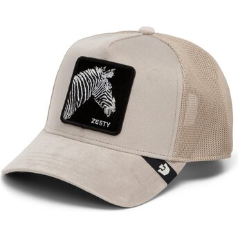 Goorin Bros. Zebra Velour Zesty The Farm Beige Trucker Hat