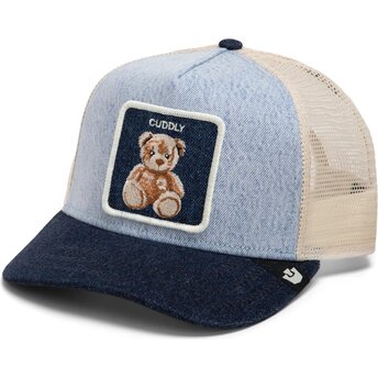 Goorin Bros. Teddy Bear Cuddly Denim After Dark The Farm Blue Trucker Hat