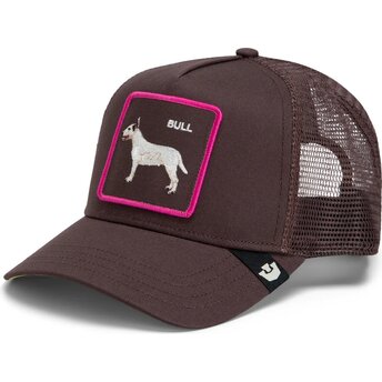 Goorin Bros. Dog Shadow Bull Terrier Off The Leash The Farm Brown Trucker Hat