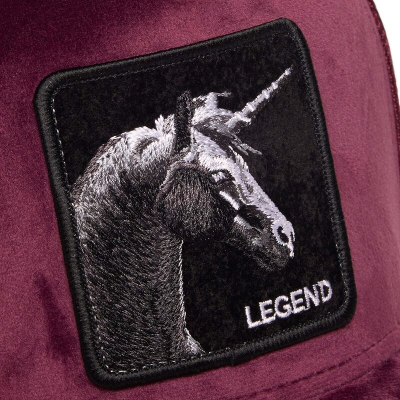 goorin-bros-unicorn-velour-legend-the-farm-maroon-trucker-hat goorin-bros-unicorn-velour-legend-the-farm-maroon-trucker-hat
