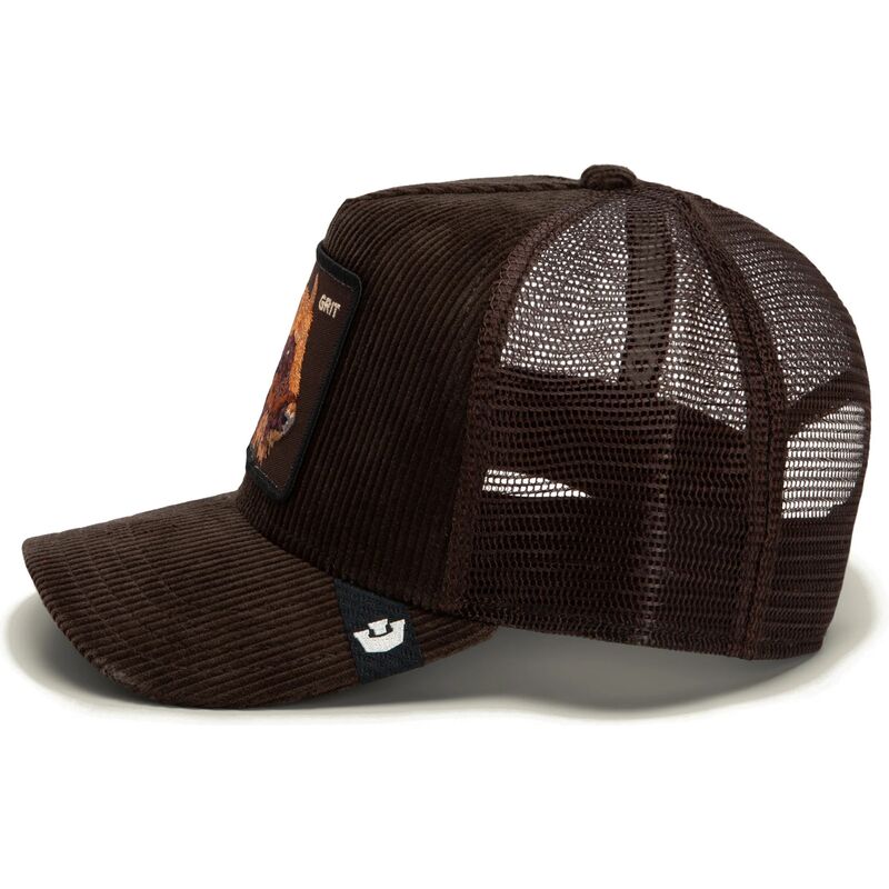 goorin-bros-buffalo-corduroy-grit-ridgeline-the-farm-brown-trucker-hat goorin-bros-buffalo-corduroy-grit-ridgeline-the-farm-brown-trucker-hat