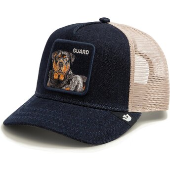 Goorin Bros. Dog Guard Denim After Dark The Farm Navy Blue and Beige Trucker Hat