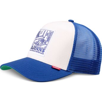 Djinns HFT LSCC Lazy Sunday Coffee Club Record White and Blue Trucker Hat