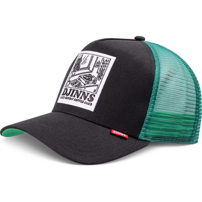 djinns-hft-lscc-lazy-sunday-coffee-club-record-black-and-green-trucker-hat