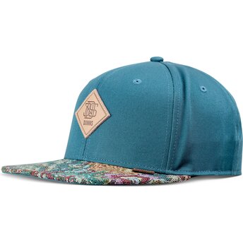 Djinns Flat Brim Color Explo Blue and Multicolor Snapback Cap