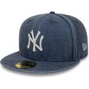 new-era-flat-brim-59fifty-washed-new-york-yankees-mlb-navy-blue-fitted-cap