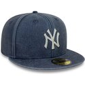 new-era-flat-brim-59fifty-washed-new-york-yankees-mlb-navy-blue-fitted-cap